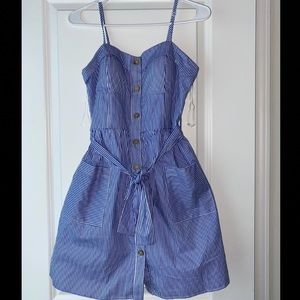 Purple Snow striped dress L